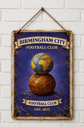 Birmingham City Retro Wooden Sign