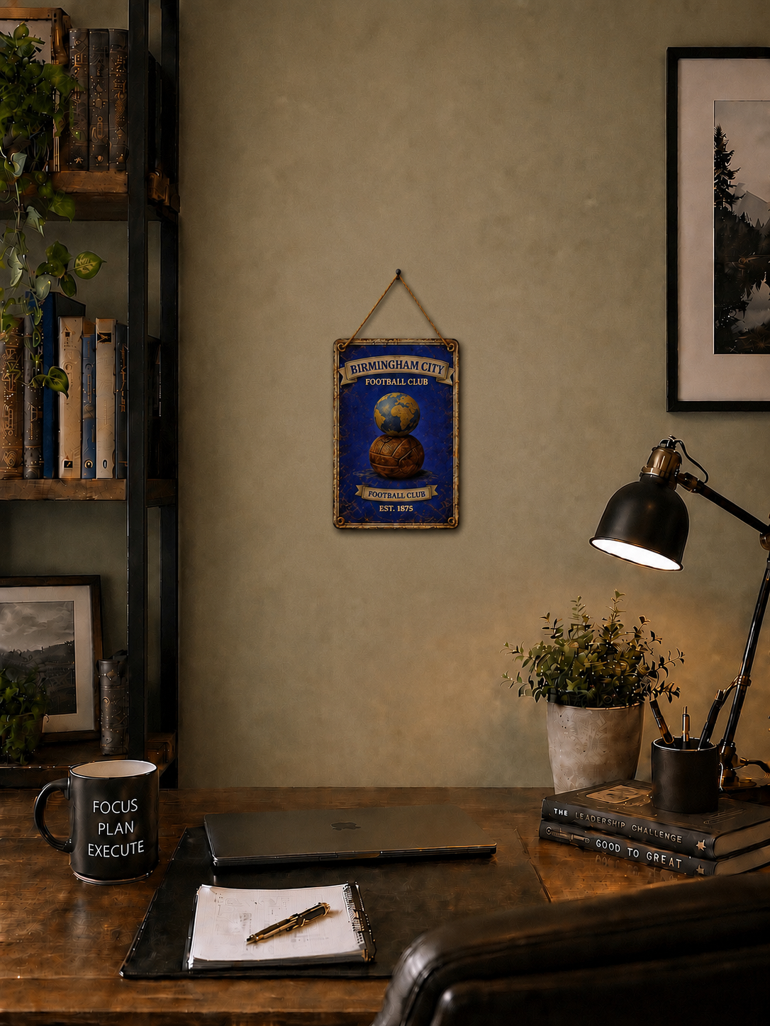 Birmingham City Retro Wooden Sign